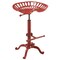 Contemporary Home Living 22.5" Red Farmhouse Adjustable Tractor Seat Stool with Footrest